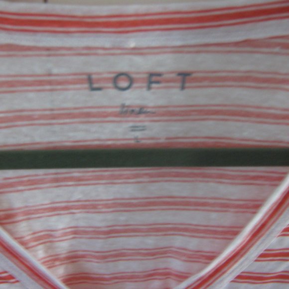 LOFT Striped Linen T-shirt - Picture 2 of 3